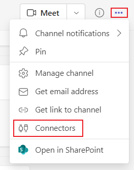 This screenshot show how to select connector.